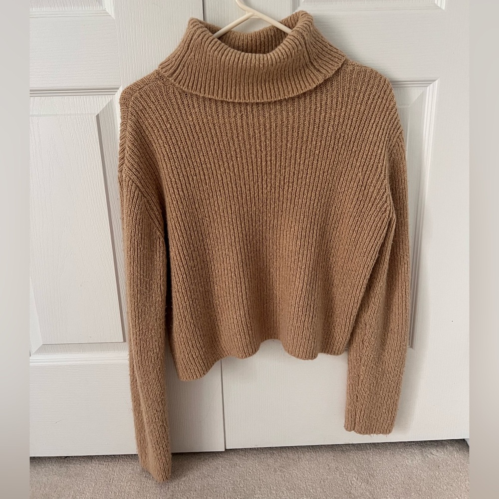 Crop tan sweater